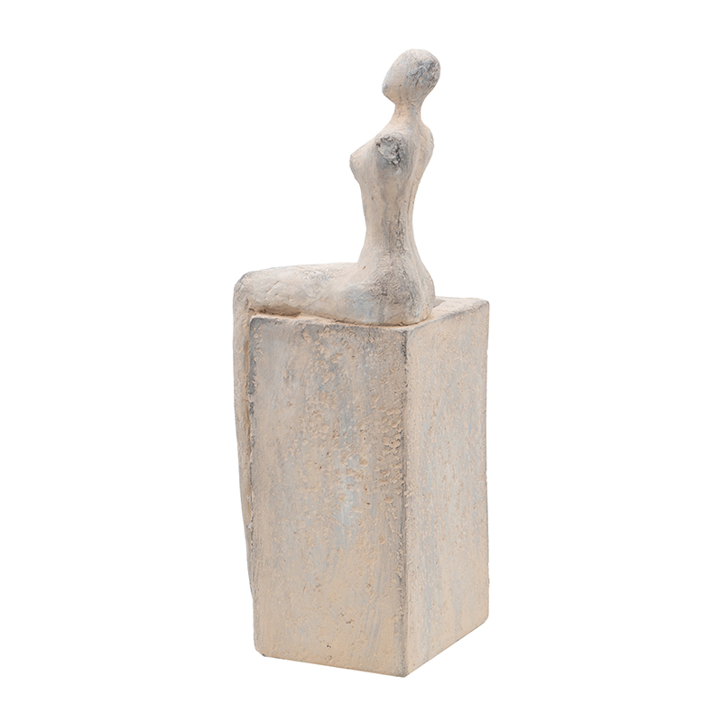 Artekko Artekko Cement Γκρι Διακοσμητικό Κασπώ με Γυναικεία Φιγούρα από Μαγνήσιο (15x13x40)cm D77593-DS
