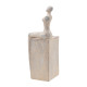 Artekko Artekko Cement Γκρι Διακοσμητικό Κασπώ με Γυναικεία Φιγούρα από Μαγνήσιο (15x13x40)cm D77593-DS