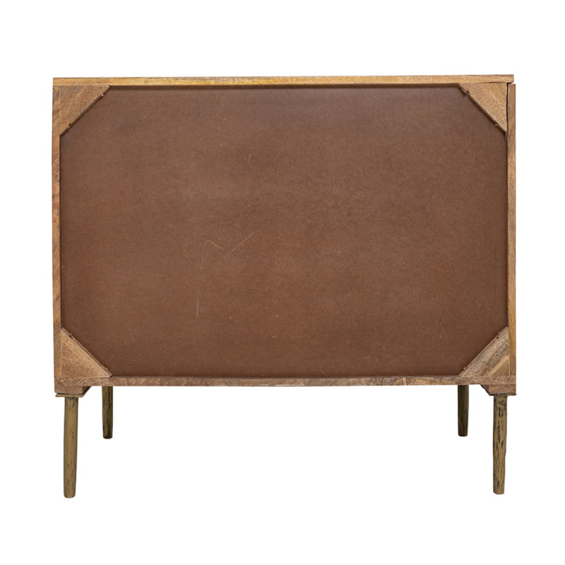 Artekko Artekko Siena Καφέ Ξύλινος Μπουφές με Λουλούδια (83.8x40.6x76.2)cm D8234