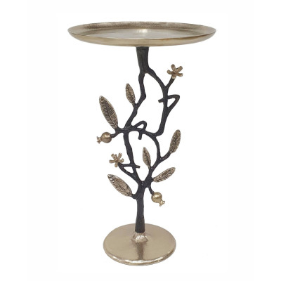 Artekko Artekko Noble Χρυσό Μεταλλικό Βοηθητικό Τραπέζι (35x35x61)cm D8427