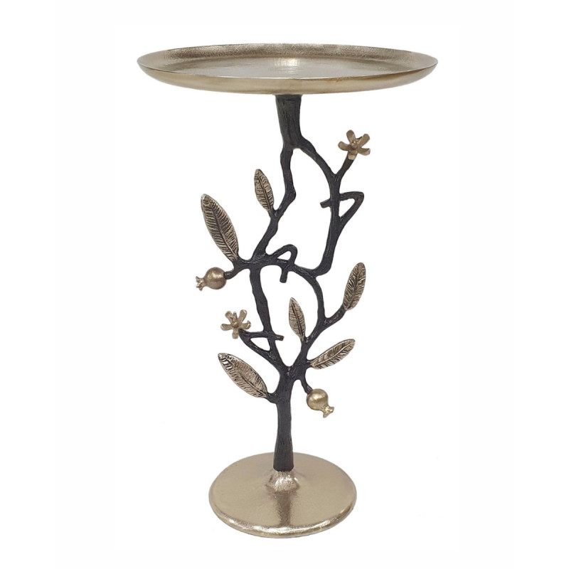 Artekko Artekko Noble Χρυσό Μεταλλικό Βοηθητικό Τραπέζι (35x35x61)cm D8427