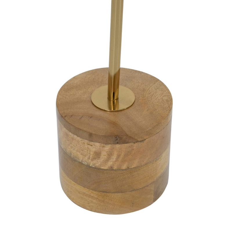 Artekko Artekko Agate Χρυσό Μεταλλικό Διακοσμητικο με Αχάτη σε Ξύλινη Βάση (20x10x38)cm D8451