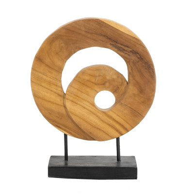 Artekko Artekko Woody Καφέ Διακοσμητικό Γλυπτό από Ξύλο Teak (35x12x45)cm D8517