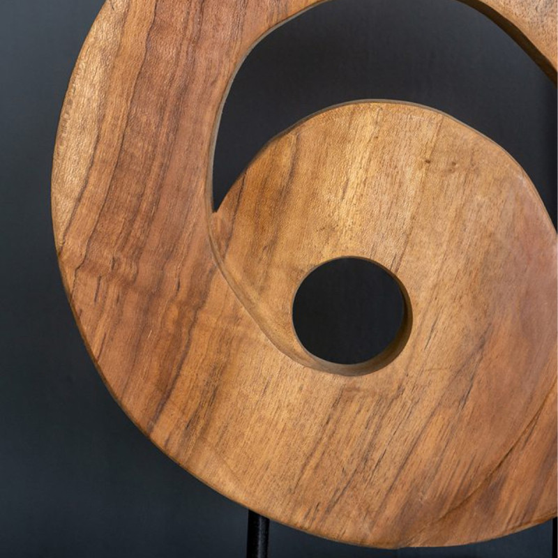 Artekko Artekko Woody Καφέ Διακοσμητικό Γλυπτό από Ξύλο Teak (35x12x45)cm D8517