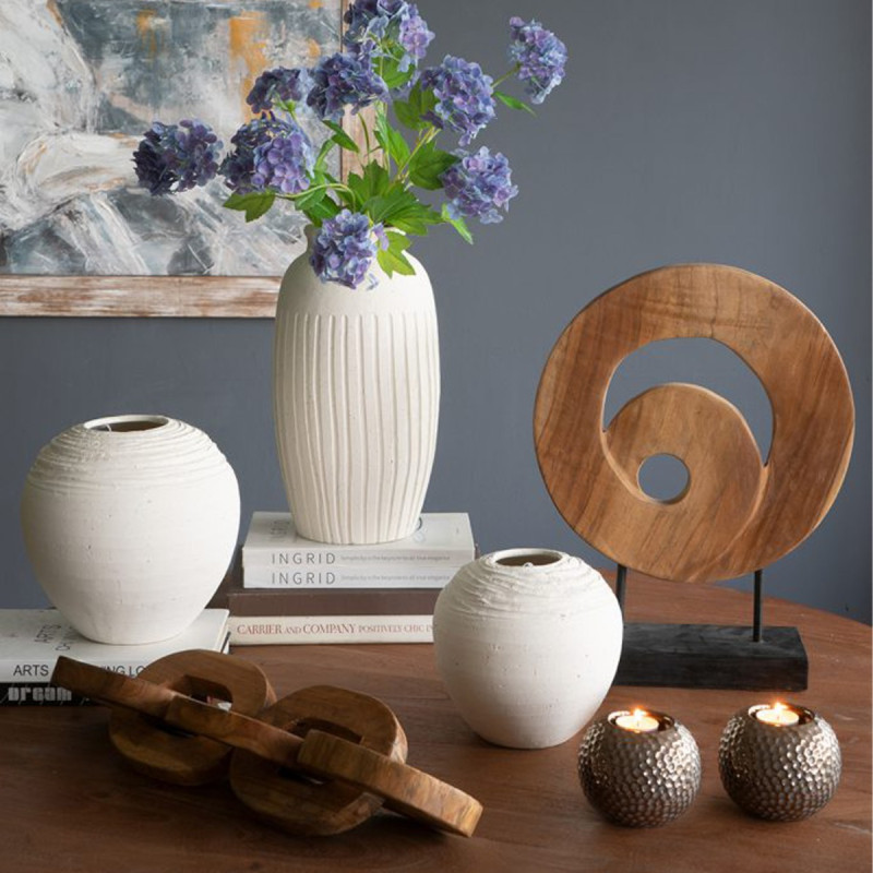 Artekko Artekko Woody Καφέ Διακοσμητικό Γλυπτό από Ξύλο Teak (35x12x45)cm D8517