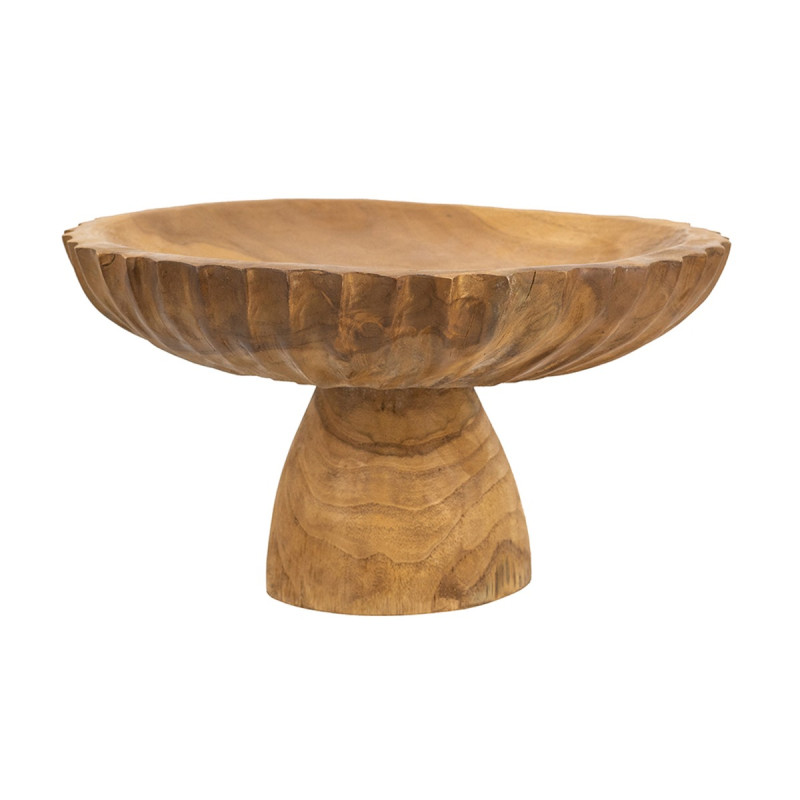 Artekko Artekko Woody Καφέ Διακοσμητική Πιατέλα από Ξύλο Teak (30x30x14)cm D8524