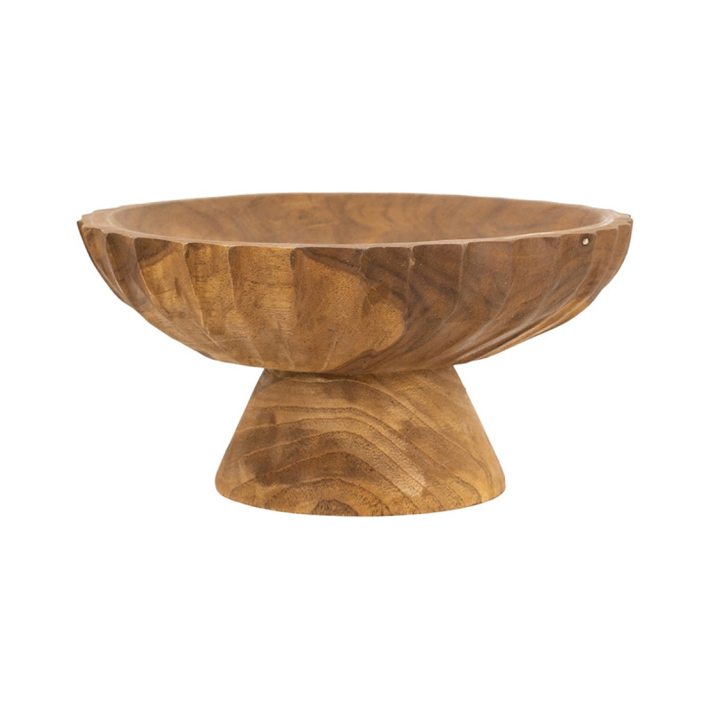 Artekko Artekko Woody Καφέ Διακοσμητική Πιατέλα από Ξύλο Teak (20x20x10)cm D8525