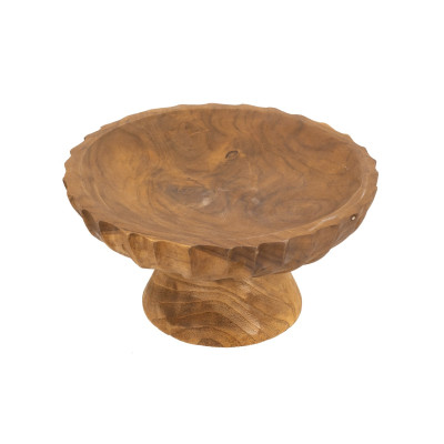 Artekko Artekko Woody Καφέ Διακοσμητική Πιατέλα από Ξύλο Teak (20x20x10)cm D8525