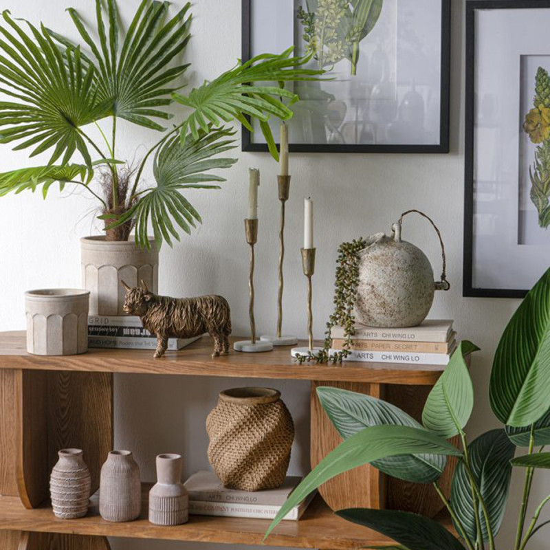 Artekko Artekko Solis Χρυσά Μεταλλικά Κηροπήγια (7.6x7.6x25.4)cm (7.6x7.6x20.3)cm 2pcs D8531