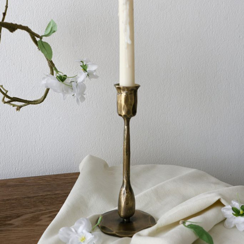 Artekko Artekko Solis Χρυσά Μεταλλικά Κηροπήγια (7.6x7.6x25.4)cm (7.6x7.6x20.3)cm 2pcs D8531