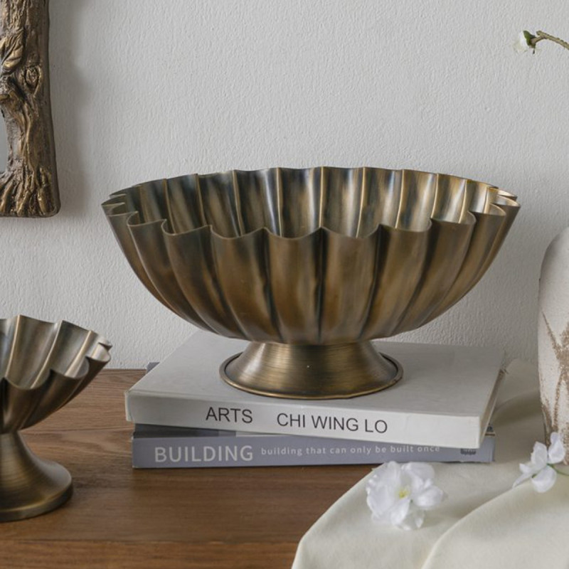 Artekko Artekko Solis Χρυσό Μεταλλικό Μπολ (31.5x31.5x14)cm D8537