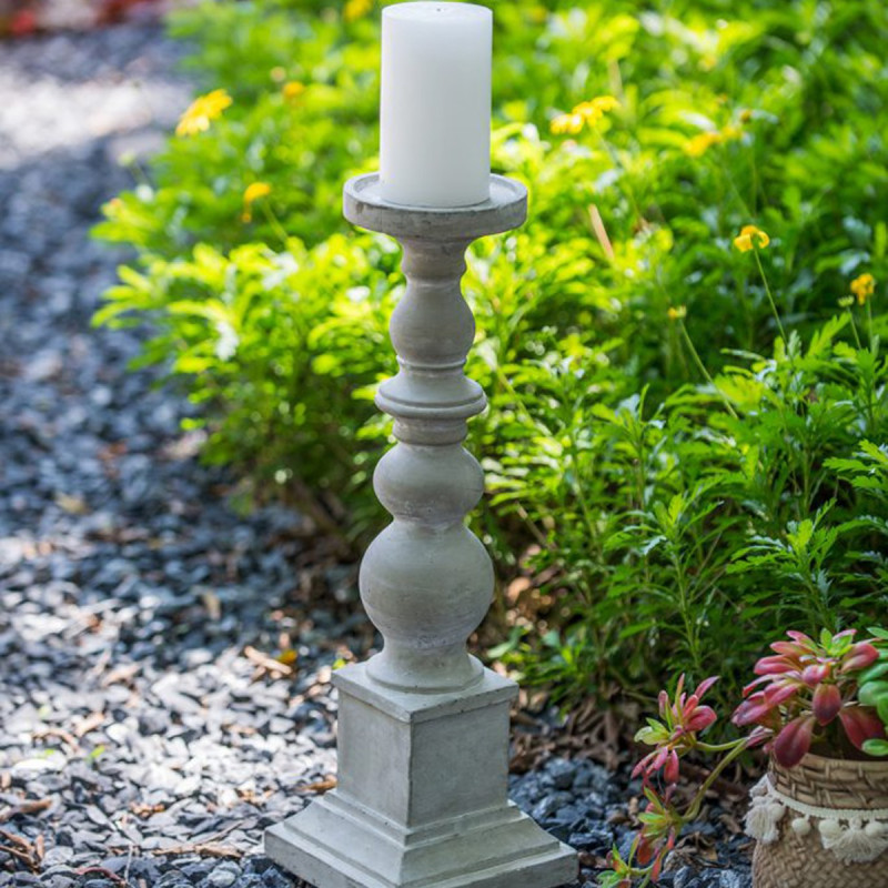 Artekko Artekko Cement Κηροπήγιο Τσιμεντένιο Γκρι (16.5x16.5x51)cm D8567