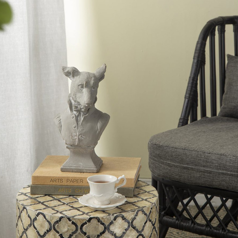 Artekko Artekko Cement Διακοσμητικό Επιτραπέζιο Σκύλος Τσιμεντένιο Γκρι (14.5x12x26.5)cm D8570