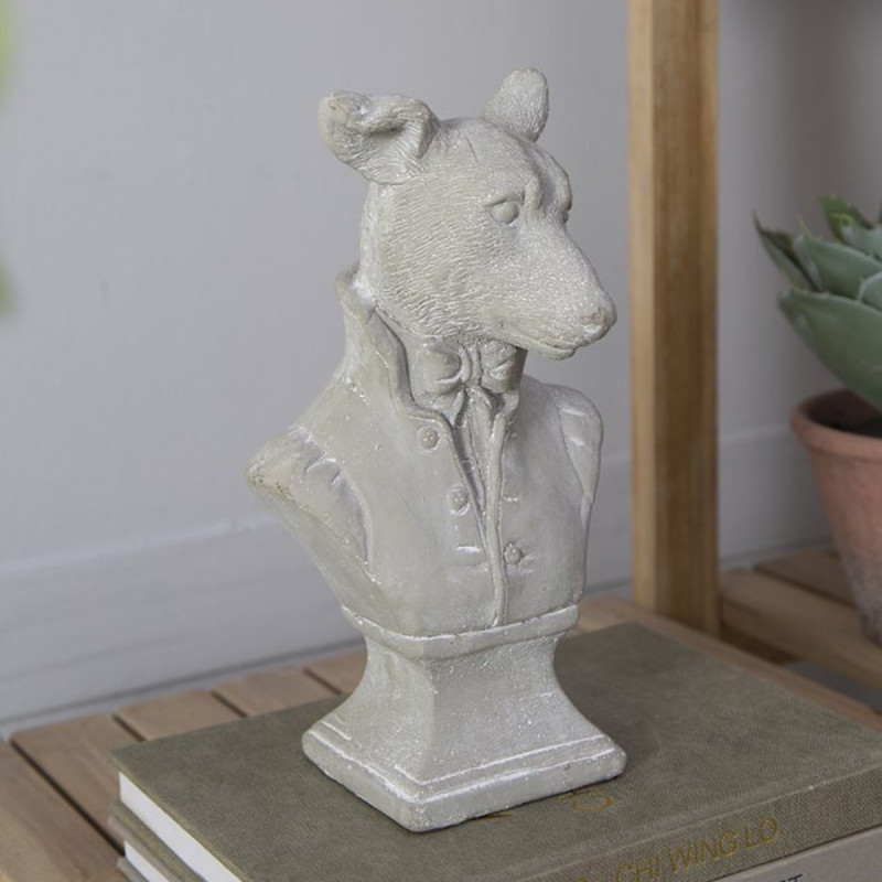 Artekko Artekko Cement Διακοσμητικό Επιτραπέζιο Σκύλος Τσιμεντένιο Γκρι (14.5x12x26.5)cm D8570