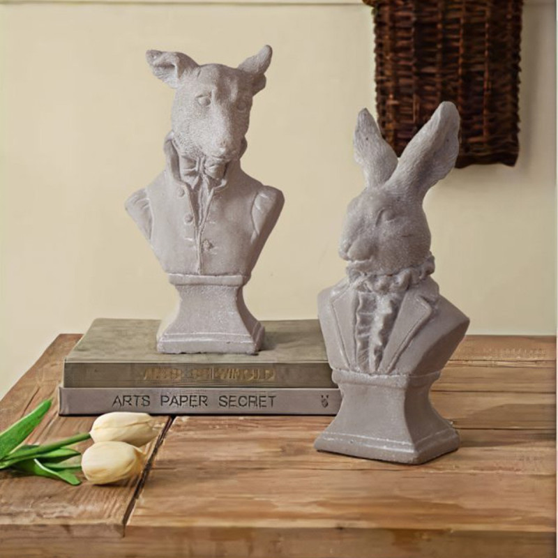 Artekko Artekko Cement Διακοσμητικό Επιτραπέζιο Σκύλος Τσιμεντένιο Γκρι (14.5x12x26.5)cm D8570