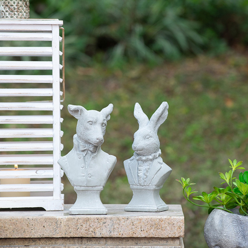 Artekko Artekko Cement Διακοσμητικό Επιτραπέζιο Σκύλος Τσιμεντένιο Γκρι (14.5x12x26.5)cm D8570