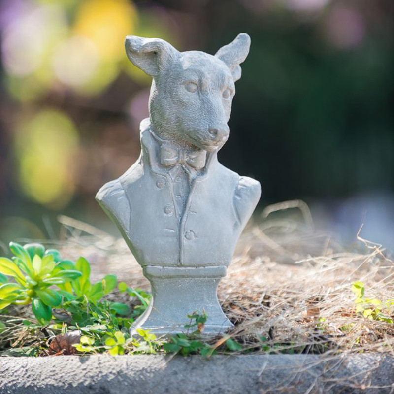 Artekko Artekko Cement Διακοσμητικό Επιτραπέζιο Σκύλος Τσιμεντένιο Γκρι (14.5x12x26.5)cm D8570