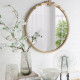 Artekko Artekko Mirror Χρυσός MDF Καθρέπτης Τοίχου (76x2.5x79)cm D8607-DS