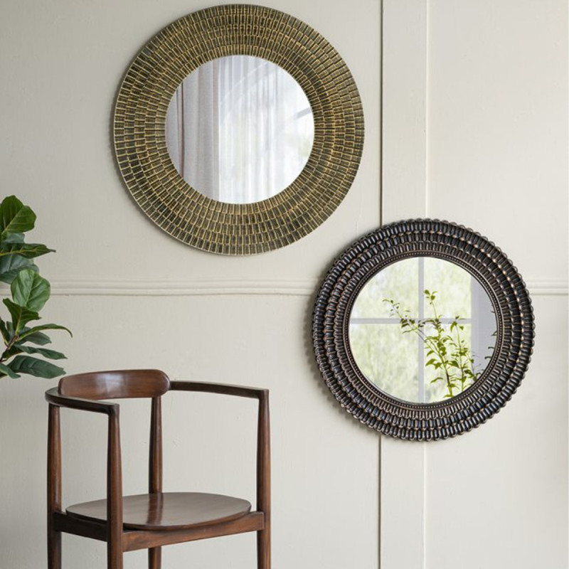 Artekko Artekko Mirror Χρυσός MDF Καθρέπτης Τοίχου (75x1.8x75)cm D8609-DS