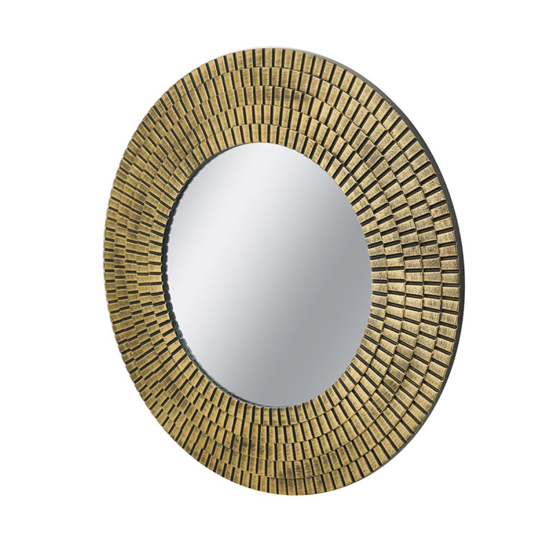 Artekko Artekko Mirror Χρυσός MDF Καθρέπτης Τοίχου (75x1.8x75)cm D8609-DS