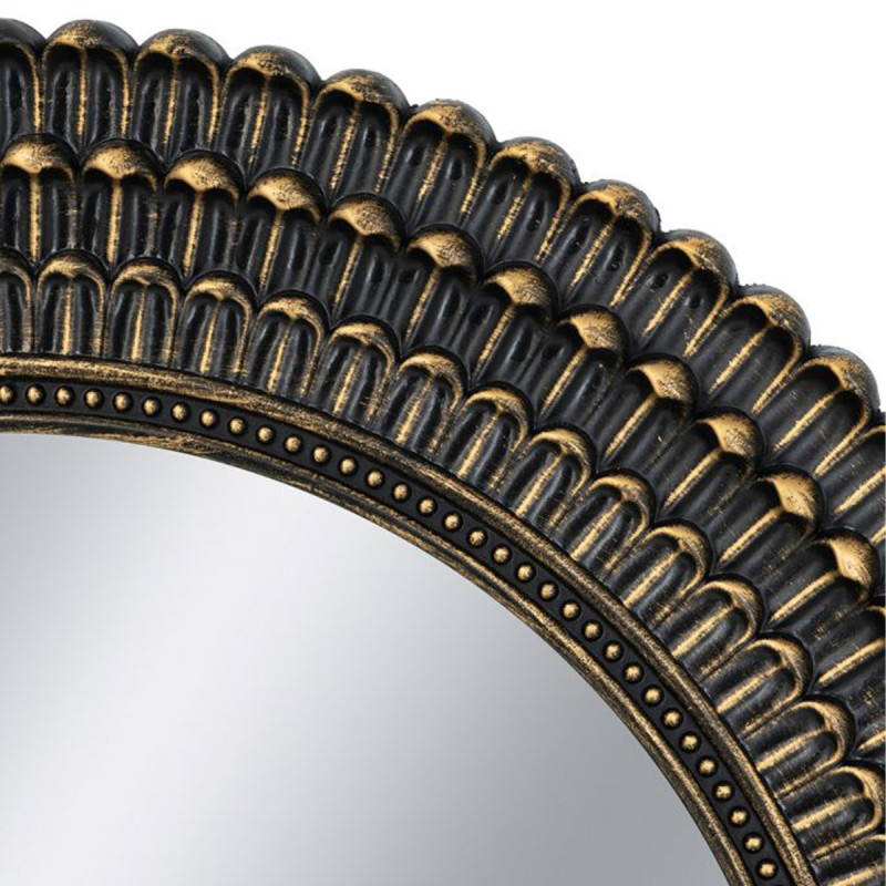Artekko Artekko Mirror MDF Καθρέπτης Τοίχου σε Μαύρο με Χρυσό (67x3x67)cm D8610-DS