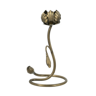 Artekko Artekko Solis Χρυσό Μεταλλικό Κηροπήγιο (12.5x13x23)cm D8630