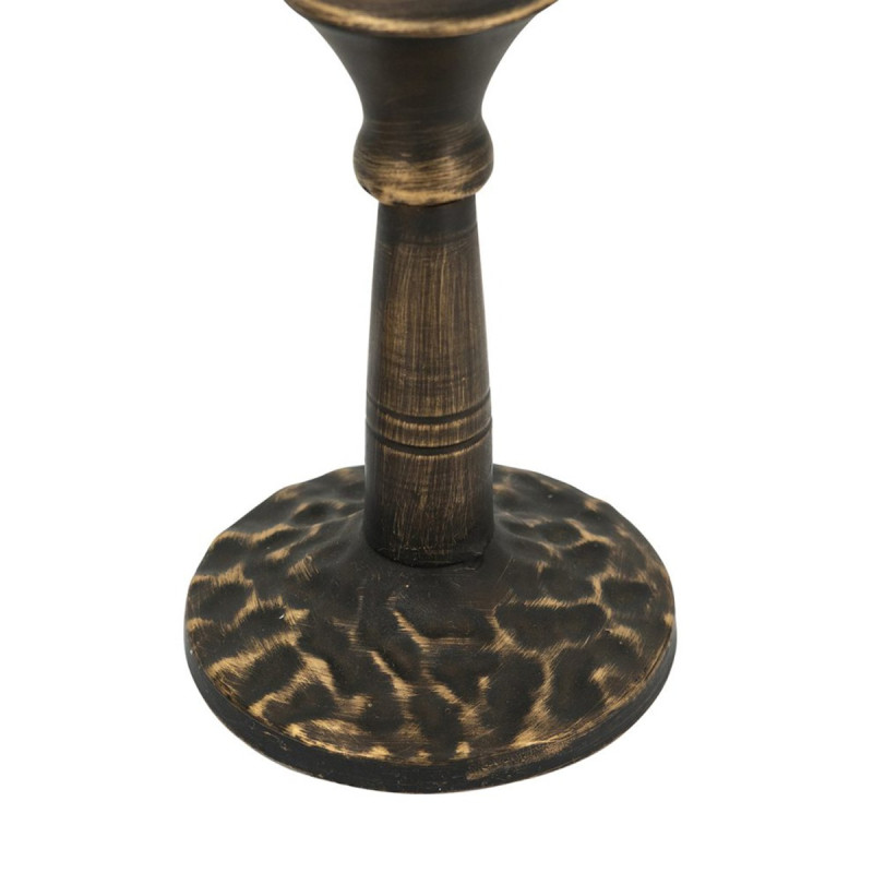 Artekko Artekko Solis Μεταλλικό Κηροπήγιο Μαύρο με Χρυσό (9x9x28.5)cm D8696