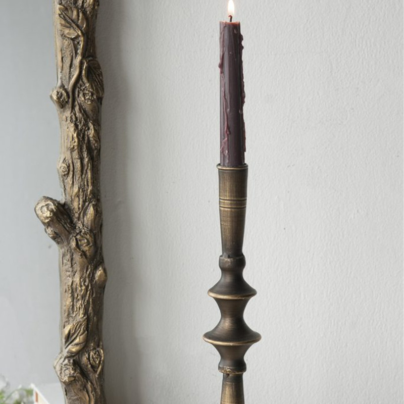 Artekko Artekko Solis Μεταλλικό Κηροπήγιο Μαύρο με Χρυσό (9x9x28.5)cm D8696