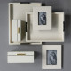 Artekko Artekko Lisa MDF Κορνίζα με Λευκό Τεχνόδερμα για Φωτογραφία 3.5x5.5