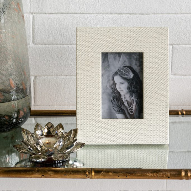 Artekko Artekko Lisa MDF Κορνίζα με Λευκό Τεχνόδερμα για Φωτογραφία 3.5x5.5