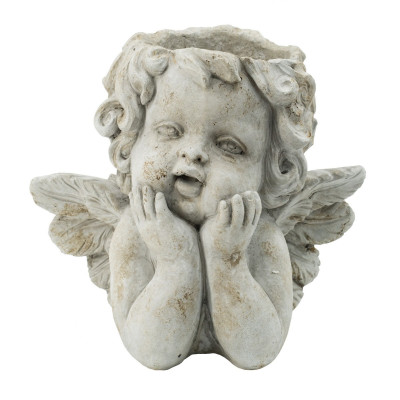 Artekko Artekko Cement Γκρι Τσιμεντένιο Κασπώ με Αγγελάκι (27x18.5x15)cm D8972