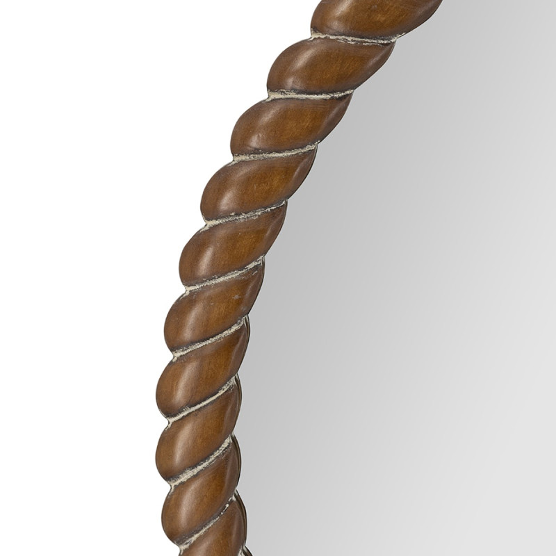 Artekko Artekko Spiral Καφέ Ξύλινος Καθρέπτης Τοίχου (72x72x3)cm D9304-DS