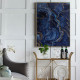 Artekko Artekko Frame Πίνακες MDF Πλαστικό Καμβάς Μπλε Χρυσό (77.5x4.6x101.6)cm Σετ/2 DF43494-DS