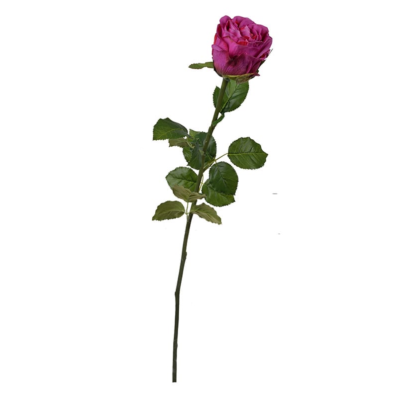 Artekko Artekko Faux Τεχνητό Τριαντάφυλλο Πλαστικό Ύφασμα Φούξια (16x8.5x73)cm F29352-PURP