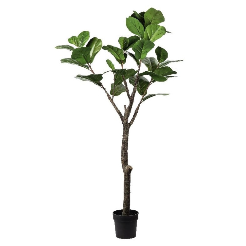 Artekko Artekko Faux Τεχνητή Συκιά σε Γλάστρα Πλαστικό Ύφασμα Πράσινο Μαύρο (50x50x150)cm F4537