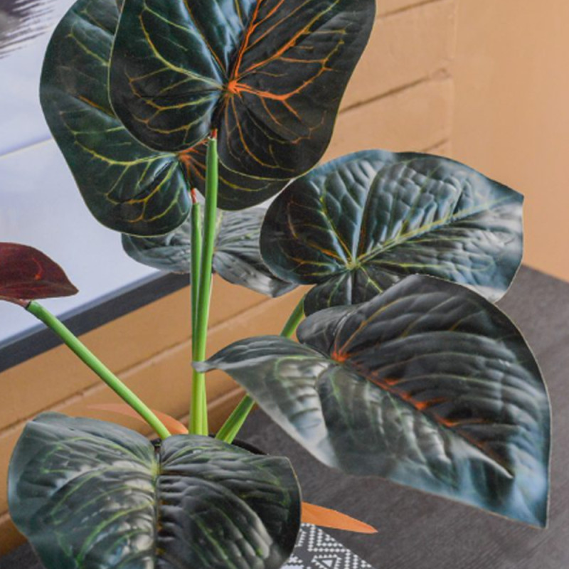 Artekko Artekko Faux Τεχνητή Αλοκασία σε Γλάστρα Πλαστικό Πράσινο Μαύρο (41x17x41)cm Σετ/2 SA11652