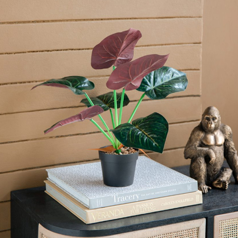 Artekko Artekko Faux Τεχνητή Αλοκασία σε Γλάστρα Πλαστικό Πράσινο Μαύρο (41x17x41)cm Σετ/2 SA11652