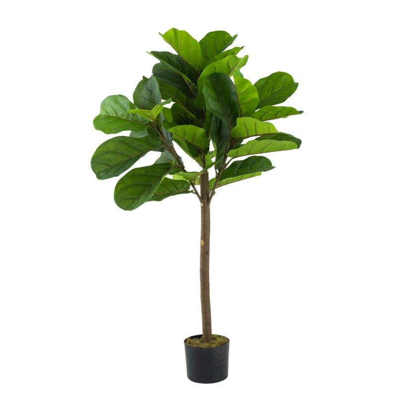 Artekko Artekko Faux Τεχνητή Συκιά σε Γλάστρα Πλαστικό Ύφασμα Πράσινο Μαύρο (64x64x134)cm SA11852-DS-AB