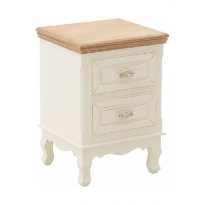 INART ΚΟΜΟΔΙΝΟ ΞΥΛΙΝΟ ΛΕΥΚΟ-ΜΠΕΖ  37x33.5x53cm Κωδικός: 3-50-147-0097