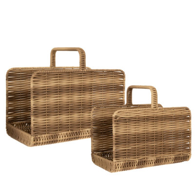 ΣΕΤ 2 ΚΑΛΑΘΙ ΑΠΟ ΠΛΑΣΤΙΚΟ ΡΑΤΑΝ ΜΕ ΧΕΡΟΥΛΙ  52Χ35Χ34  45Χ28Χ29ΕΚ