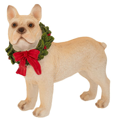 ΛΕΥΚΟΣ ΠΟΛΥΡΕΖΙΝ ΣΚΥΛΟΣ ΜΕ ΠΡΑΣΙΝΟ ΣΤΕΦΑΝΙ ΣΤΟΝ ΛΑΙΜΟ 12Χ6Χ12,5ΕΚ