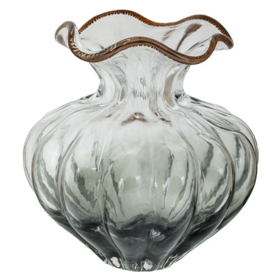 ΔΙΑΦΑΝΟ ΓΚΡΙ ΓΥΑΛΙΝΟ ΒΑΖΟ Φ24Χ24ΕΚ