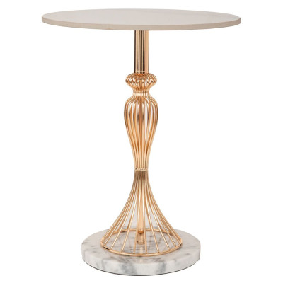 ΤΡΑΠΕΖΑΚΙ ΧΡΥΣΟ ΜΕΤΑΛΛΙΚΟ Φ39Χ50ΕΚ ΜΕ ΜΑΡΜΑΡΙΝΗ ΒΑΣΗ AND ΚΕΡΑΜΙΚΗ ΕΠΙΦΑΝΕΙΑ