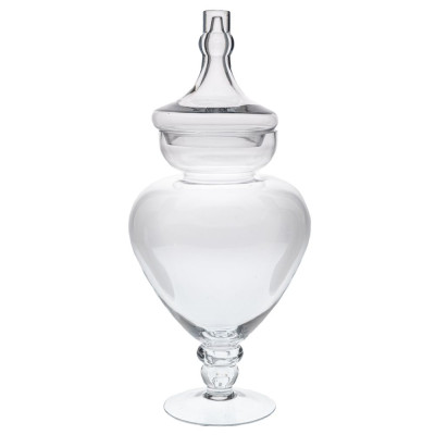 ΔΙΑΦΑΝΟ ΓΥΑΛΙΝΟ ΒΑΖΟ ΜΕ ΠΟΔΙ AND ΚΑΠΑΚΙ Φ22Χ55ΕΚ