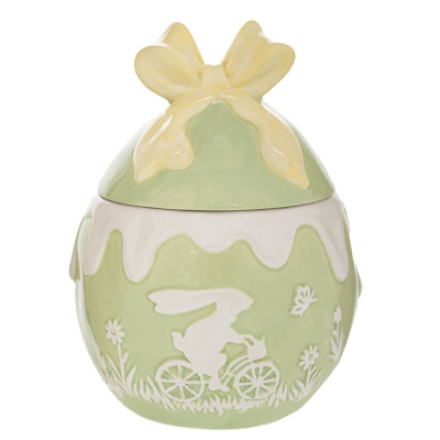 ΠΡΑΣΙΝΗ ΚΕΡΑΜΙΚΗ ΜΠΙΣΚΟΤΙΕΡΑ ΜΕ ΛΑΓΟ 16.5Χ16.5Χ23ΕΚ