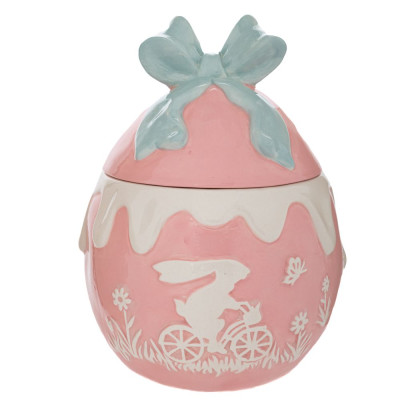 ΡΟΖ ΚΕΡΑΜΙΚΗ ΜΠΙΣΚΟΤΙΕΡΑ ΜΕ ΦΙΟΓΚΟ 16.5Χ16.5Χ23ΕΚ