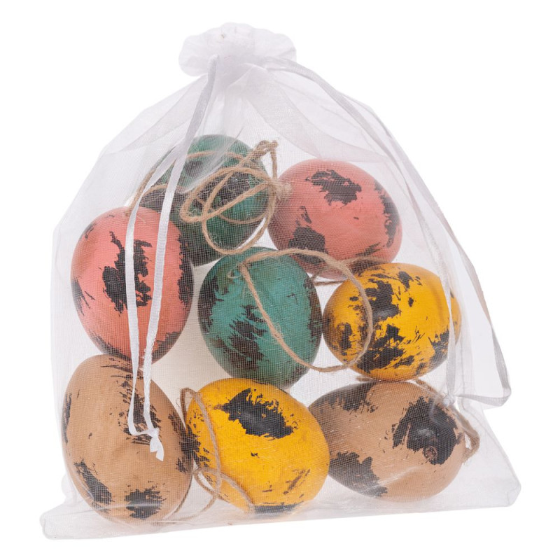 ΣΕΤ 8 ΧΡΩΜΑΤΙΣΤΑ ΠΛΑΣΤΙΚΑ ΑΥΓΑ ΣΕ ΣΑΚΟΥΛΑΚΙ 16Χ12Χ4ΕΚ   Φ4Χ6