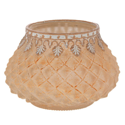 ΚΙΤΡΙΝΟ ΓΥΑΛΙΝΟ ΣΤΡΟΓΓΥΛΟ ΚΗΡΟΠΗΓΙΟ ΓΙΑ ΡΕΣΩ 11,5Χ11,5Χ8ΕΚ