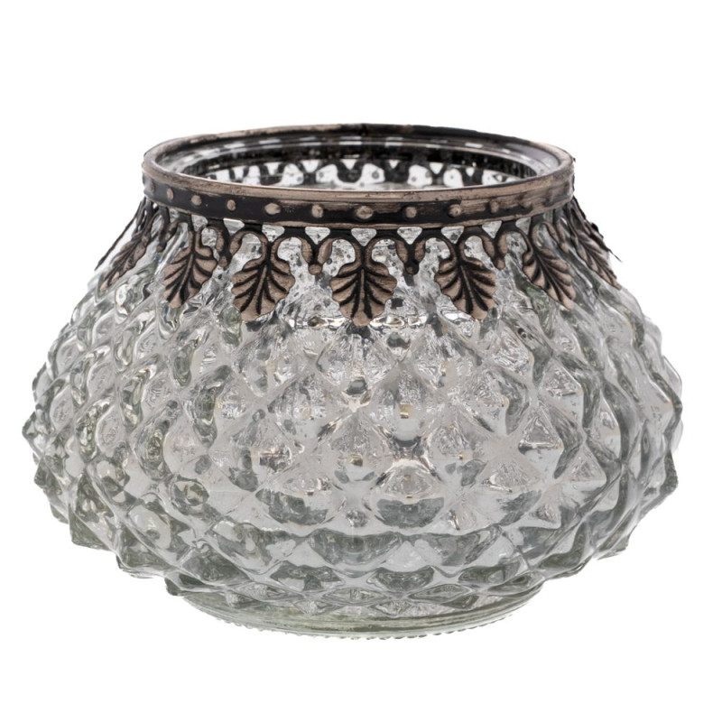 ΑΣΗΜΙ ΓΥΑΛΙΝΟ ΣΤΡΟΓΓΥΛΟ ΚΗΡΟΠΗΓΙΟ ΓΙΑ ΡΕΣΩ 11,5Χ11,5Χ8ΕΚ