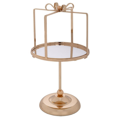 ΔΙΣΚΟΣ ΣΤΑΝΤ ΧΡΥΣΟ ΣΕ ΣΧΗΜΑ ΔΩΡΟΥ ΧΡΥΣΟ ΜΕΤΑΛΛΙΚΟ ΜΕ ΓΥΑΛΙ 21Χ21Χ40ΕΚ